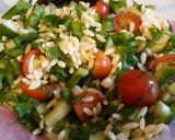 A picture of step 7 of Mediterranean Orzo Pasta Salad.