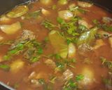 A picture of step 4 of Tinday gosht.
