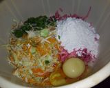A picture of step 2 of Potato n Cabbage Fritters #potatocontest.