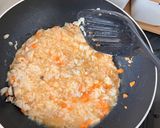 A picture of step 6 of Egg Fried Rice with Mushrooms and Carrots.