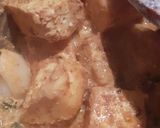 A picture of step 2 of Shahi Paneer with leftover paneer tikka.