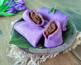 Foto langkah ke 6 dari resep Dadar Gulung Ubi Ungu Tanpa Pewarna Makanan.