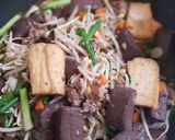 รูปขั้นตอนการทำที่ 6 ของ ผัดถั่วงอกเต้าหู้หมูสับ