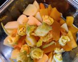 A picture of step 3 of Pumpkin flower cutlets.
