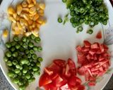 A picture of step 1 of Weat and moong dal dalia.