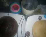 A picture of step 9 of Vanilla chocolate checker board cake.