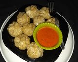 A picture of step 4 of Veg momo.