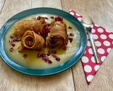 Diós almás grillezett palacsinta vanília ágyon recept fázis 8 fotója