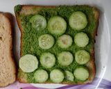 A picture of step 3 of Healthy Grilled Sandwich for kids lunch box.