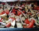 Zöldségekkel sült mustáros tarja recept fázis 2 fotója