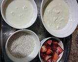 A picture of step 1 of Strawberry Lassi 🍓🍓🍓 🍓.