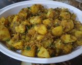 A picture of step 9 of Achari aloo.