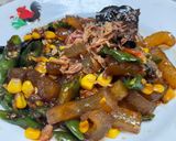 Foto langkah ke 4 dari resep Kikil Tiram Kecap Cabe Hijau.