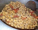 A picture of step 3 of Chana chat mix.