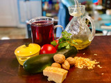 Calabacín relleno en papillote