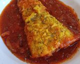 Foto del paso 6 de la receta: Bacalao rebozado en salsa de tomate especiado