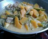 A picture of step 6 of Pork and Vegestables in Coconut Milk.