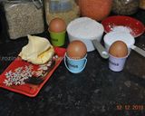 A picture of step 1 of Rusk Cake نان سوخاری.