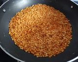 A picture of step 2 of Masoor dal(Red lentil) ladoo.