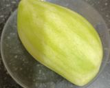 A picture of step 1 of Instant Totapuri Sweet Pickle (kachi Keri nu Vaghariyu).