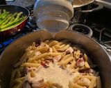 Foto del paso 3 de la receta: Pasta con pollo, tocino y espárragos