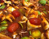 Gambar langkah 5 resipi Sambal Sotong Udang Petai.
