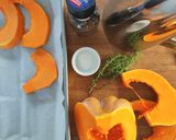 Foto del passaggio 1 della ricetta Trancio di Salmone con lardo di colonnata su letto di zucca