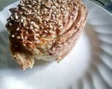 A picture of step 7 of Simsim rolls.