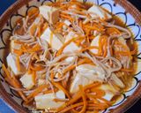Hình bước làm 5 của món Đậu hũ non sốt nấm kim châm (món chay)