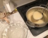 A picture of step 3 of French style “Vichyssoise” cold potato soup.