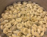 A picture of step 3 of Tortellini with Cream and Speck.