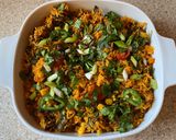 A picture of step 3 of Leftover rice patra(colocasia).
