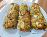 Foto del paso 7 de la receta: Rollitos de arroz vegetales con anchoa y huevo en airfryer