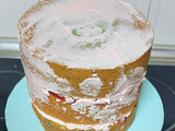 Tarta vegana con bizcocho de vainilla