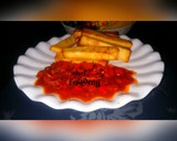 A picture of step 5 of Fried yam with garlic and tomatoes souce by salma.s.Adam.