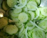 A picture of step 1 of Cucumber and onion salad.