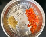 A picture of step 1 of Paneer bhurji.