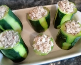 Foto del paso 9 de la receta: Calabacín relleno con pollo y champiñones