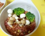 盆栽蒸肉餅的食譜步驟3照片