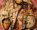 Foto del paso 17 de la receta: Salmonetes y jurel negro con patatas y tomates