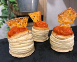 Foto del paso 3 de la receta: Crema de atún con pimientos para relleno de volovanes, canapés y aperitivos