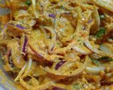 A picture of step 4 of Crunchy snack (pakoray) with tea.