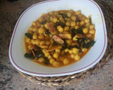 Foto del paso 6 de la receta: Potaje de garbanzos con bacon ahumado y espinacas