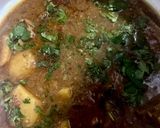 A picture of step 3 of Aloo gosht.