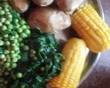 A picture of step 1 of Spinach green kabab.