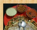 A picture of step 8 of Ulli Karam Dosa.
