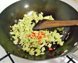 A picture of step 3 of Oats Celery Upma.