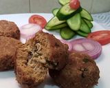 A picture of step 12 of Shikum Puri kebab🍘.