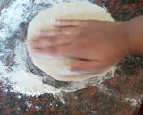 A picture of step 8 of Jollad Rotti (Badnekayi and chaulikai palle).
