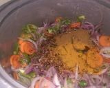 A picture of step 4 of Vegetable Biryani.